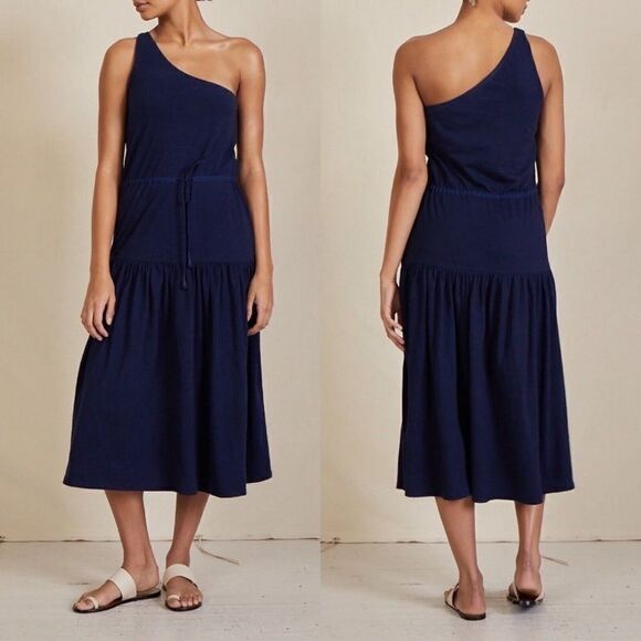 NWT APIECE APART MARAMAR ONE SHOULDER TEE DRESS NAVY Small - Picture 15 of 15